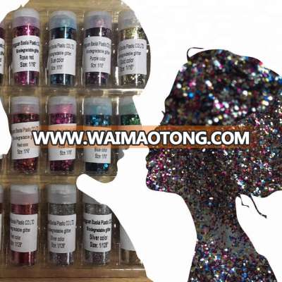 Wholesale Bulk Cosmetic Biodegradable Glitter Powder use for Face Body Nail and Handicraft